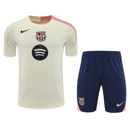Conjunto de calentamiento FC Barcelona beis
