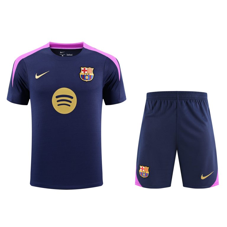 Conjunto de calentamiento FC Barcelona azul oscuro y morado