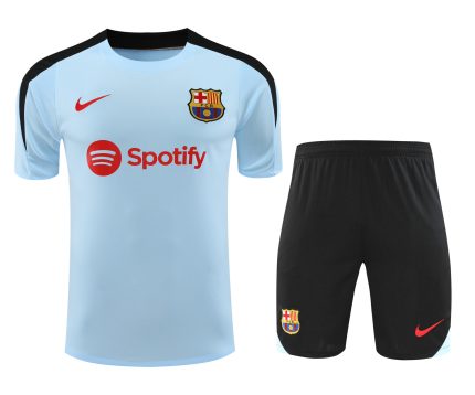 Conjunto de calentamiento FC Barcelona azul cielo
