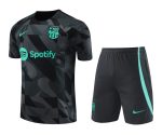 Conjunto de calentamiento FC Barcelona negro y gris manchas - Imagen 2