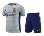Conjunto de calentamiento FC Barcelona gris con rayas - Imagen 2