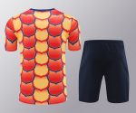 Conjunto de calentamiento FC Barcelona amarillo y naranja escudos - Imagen 3