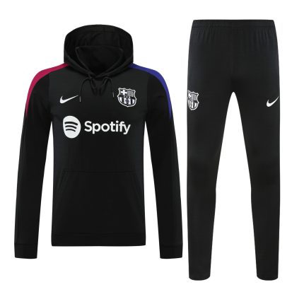 Conjunto manga larga FC Barcelona negro