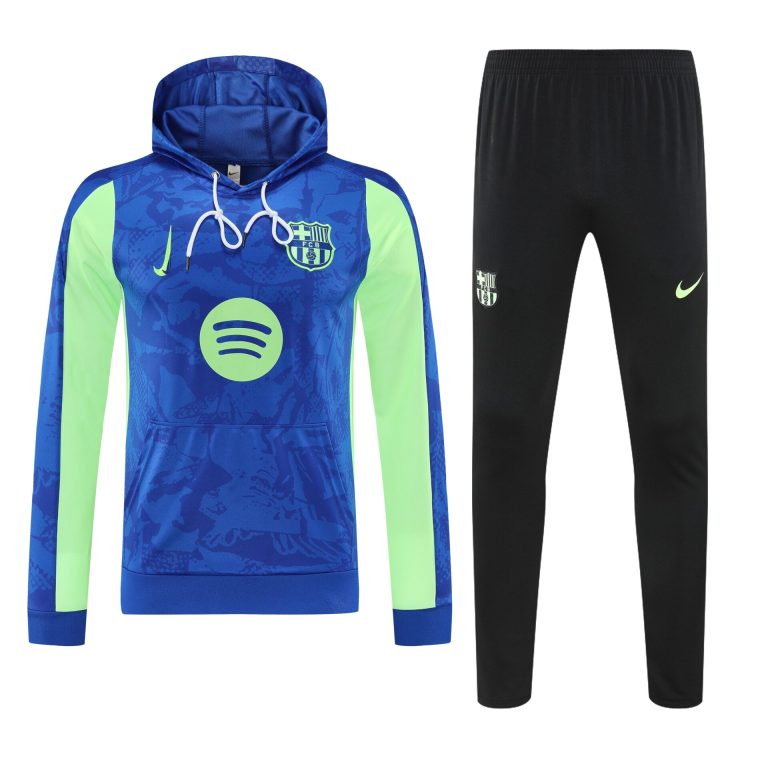 Conjunto manga larga FC Barcelona azul y verde