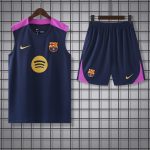 Conjunto tirantes FC Barcelona azul oscuro y morado - Imagen 2