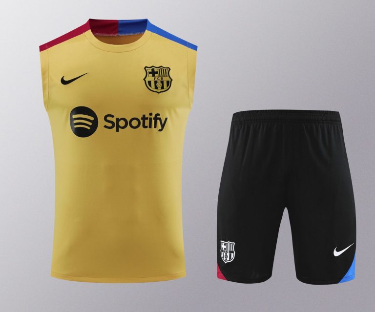 Conjunto tirantes FC Barcelona oro