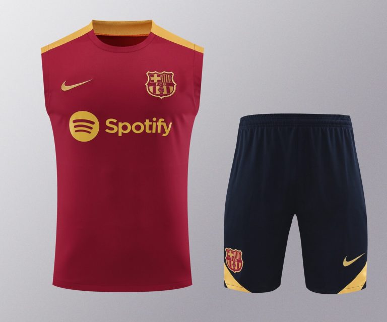 Conjunto tirantes FC Barcelona rojo oscuro