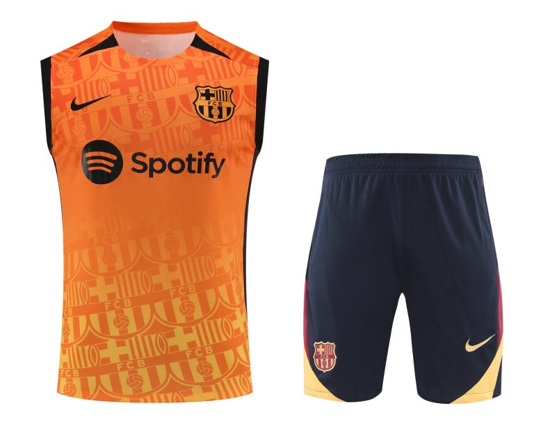 Conjunto tirantes FC Barcelona naranja