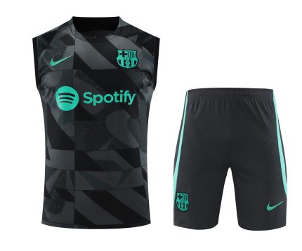 Conjunto tirantes FC Barcelona gris y negro