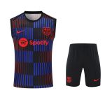 Conjunto tirantes FC Barcelona azul y rojo rayas