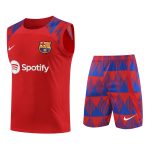 Conjunto tirantes FC Barcelona rojo y azul triangulos - Imagen 2