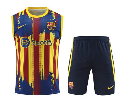 Conjunto tirantes FC Barcelona amarillo rojo y azul