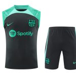 Conjunto tirantes FC Barcelona negro y azul claro